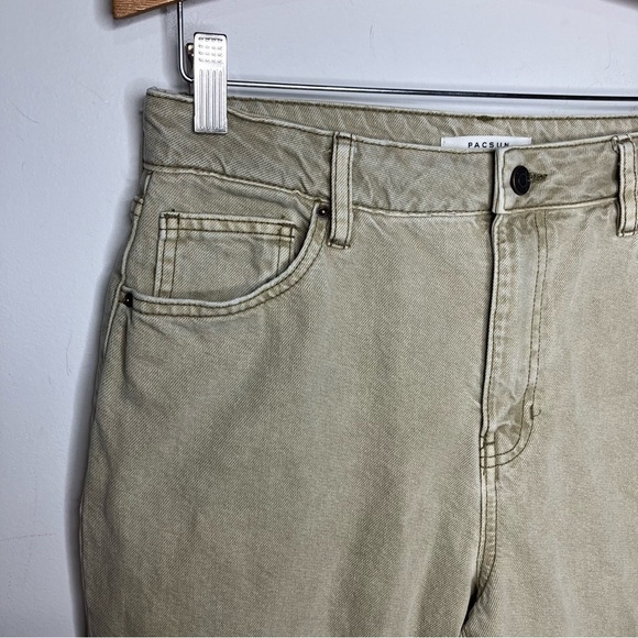 Pacsun Mom Jeans cream tan jeans size 28 - Picture 7 of 12